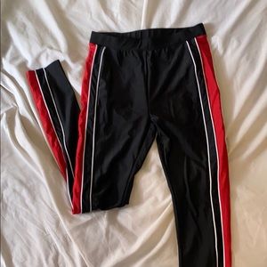 Forever 21 Red/Black Leggings
